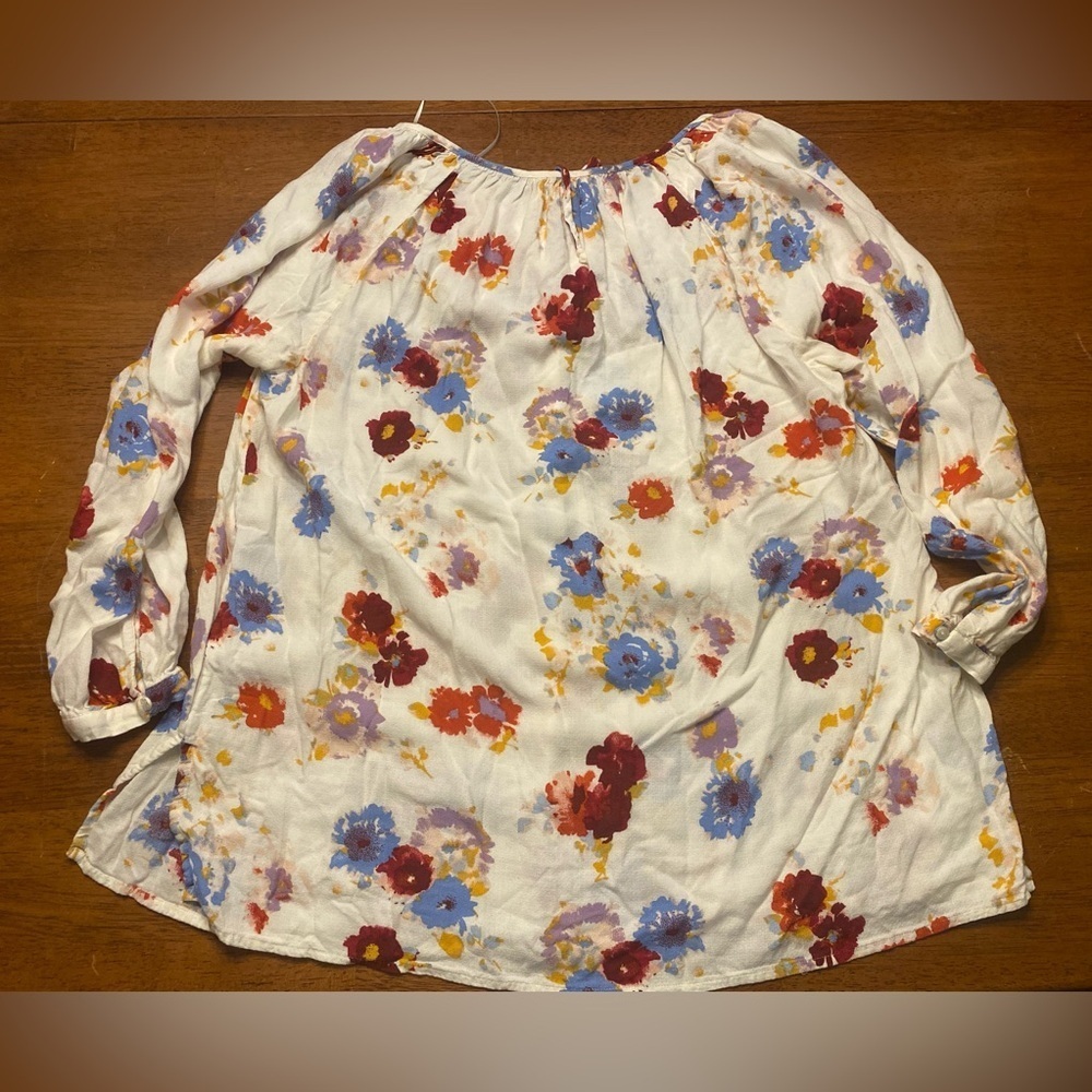 Lucky Brand Floral Boho Peasant Blouse 1X - Picture 3 of 7